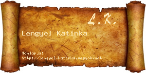 Lengyel Katinka névjegykártya